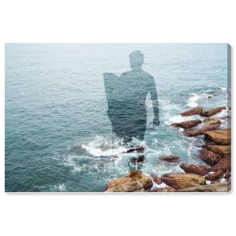 Wynwood Studio Canvas Nautical and Coastal Surfing Adventurer Blue and Turquoise Nautical & Coastal Wall Art Canvas Print