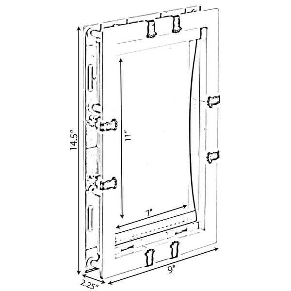 Plastic Pet Door with Soft Window Flap for Interior or Exterior Bed