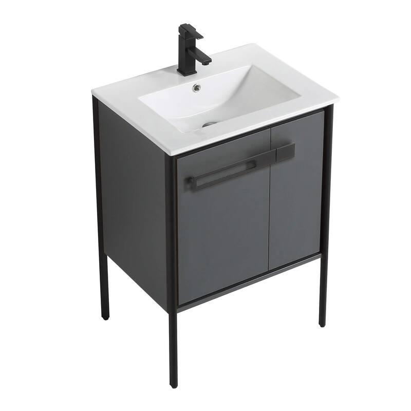 Fine Fixtures Oakville Bathroom Vanity with White Ceramic Sink