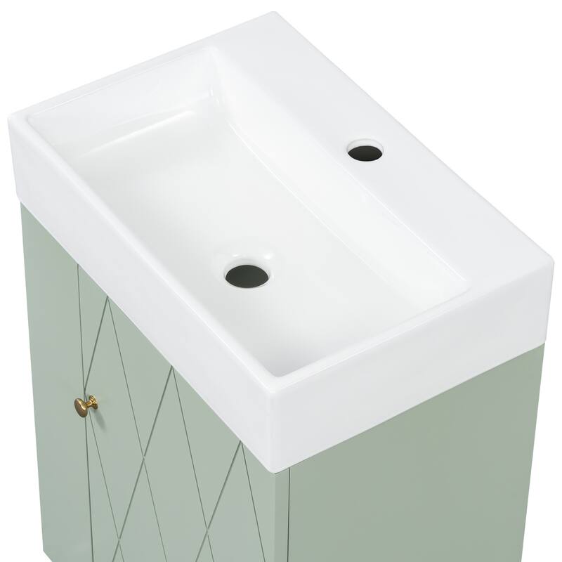 Bathroom Vanity with Ceramic Sink