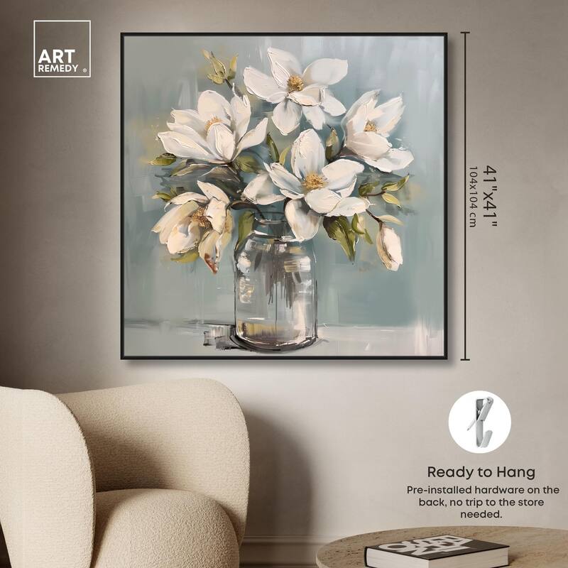 Prismatic Floral and Jar Canvas by Art Remedy