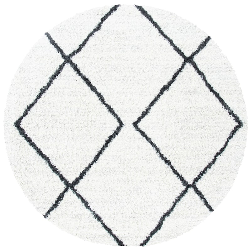 SAFAVIEH August Shag Aculina Trellis 1.26-inch Thick Rug