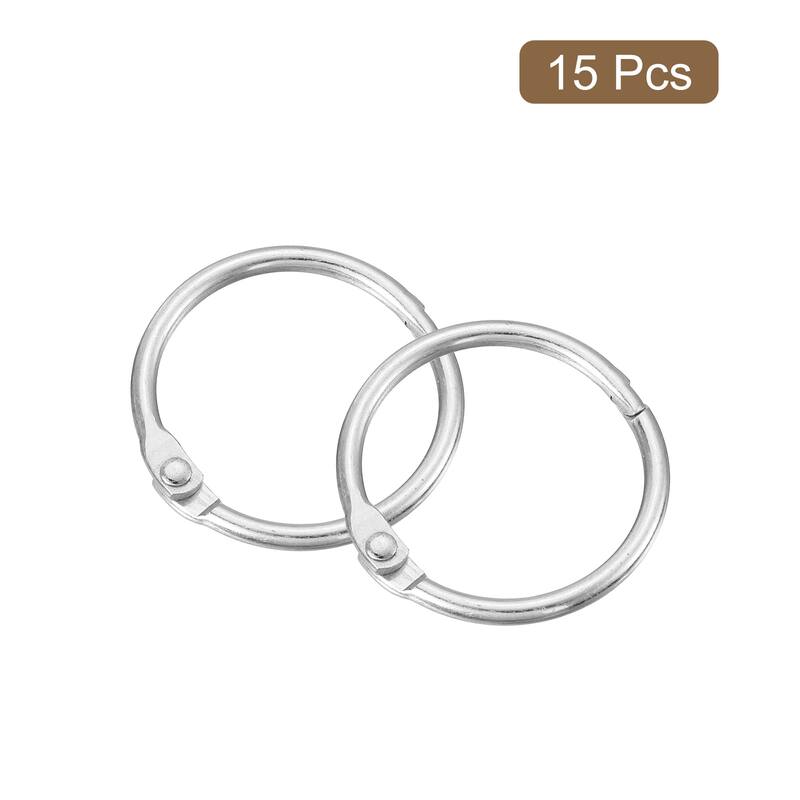 Shower Curtain Rings,15pcs Loose Leaf Binder Rings
