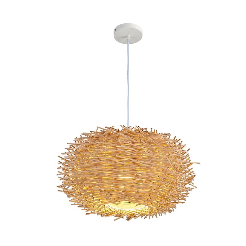 20 inch bamboo bird nest shape pendant
