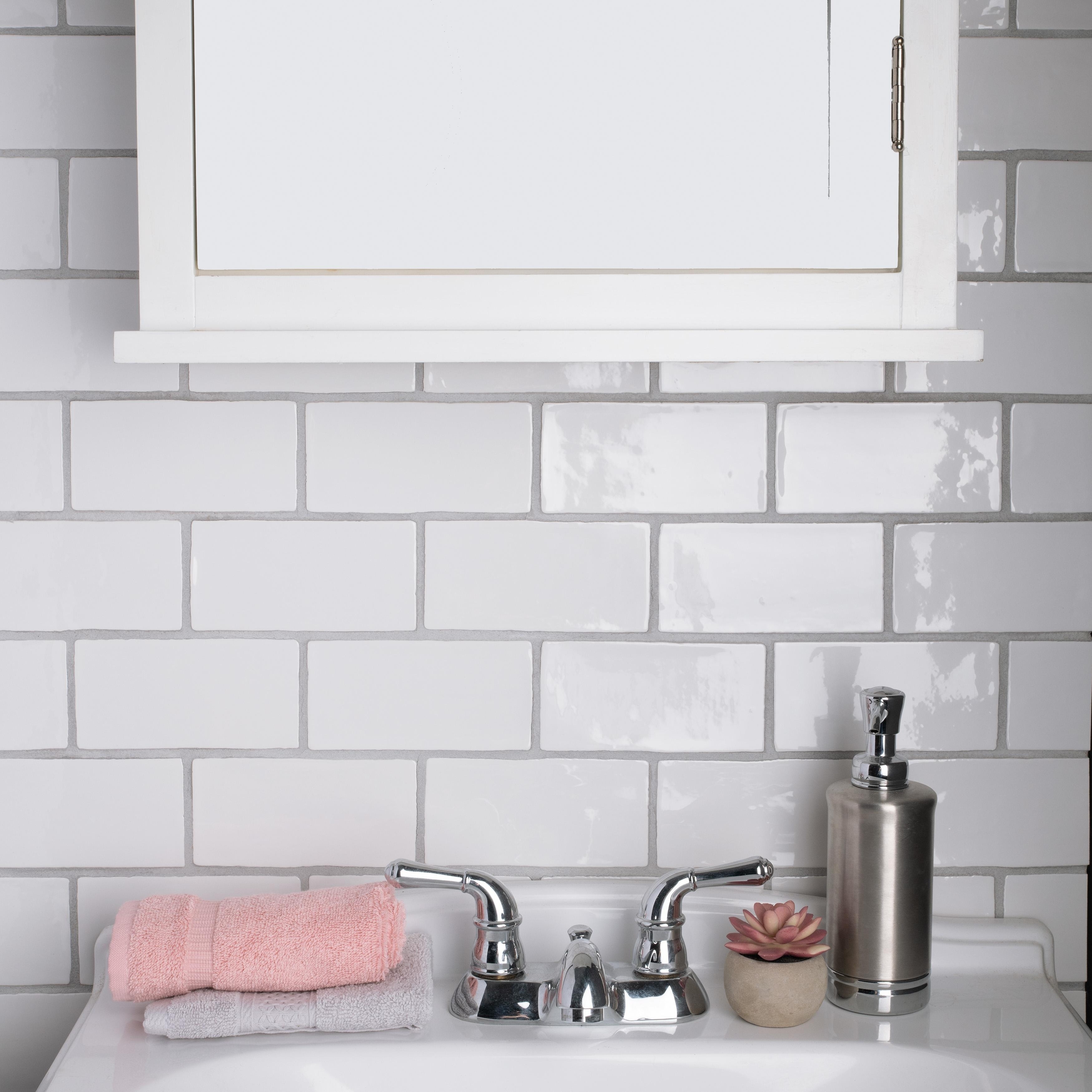 Merola Tile Chester Bianco 3" x 6" Ceramic Wall Tile