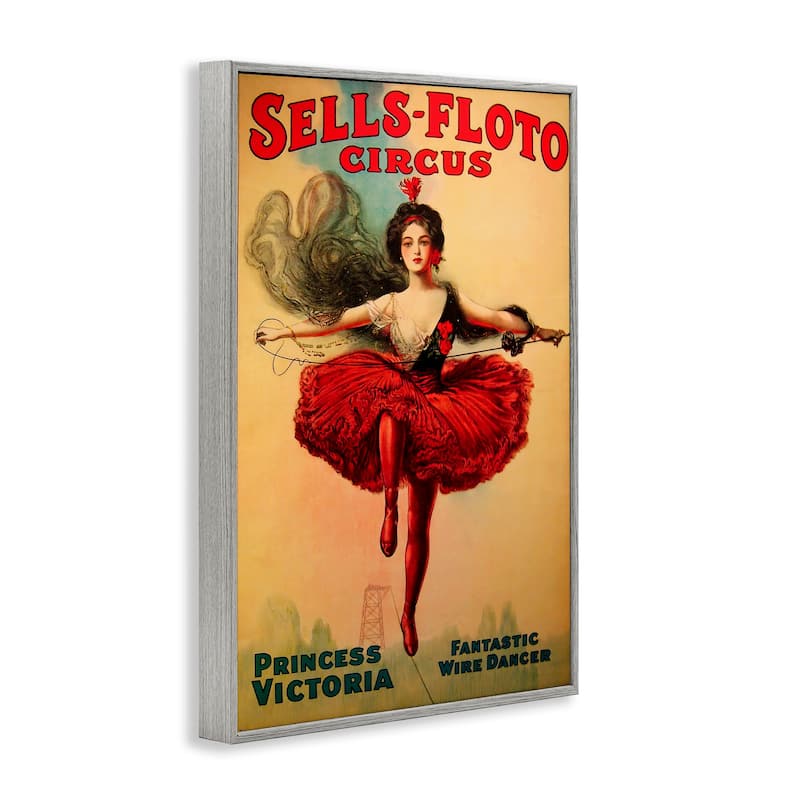 Stupell Sells-Floto Circus Vintage Poster Framed Giclee Art Design By Marcus Jules