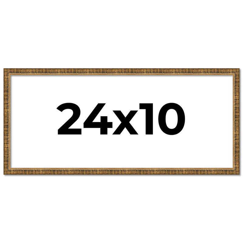 24x10 Frame Gold Solid Wood Picture Frame - Complete Modern Photo