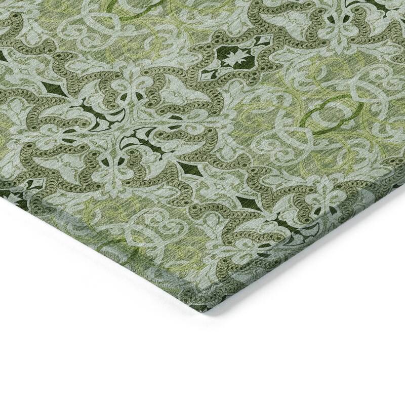Machine Washable Indoor/ Outdoor Chantille Traditional Medallions Rug