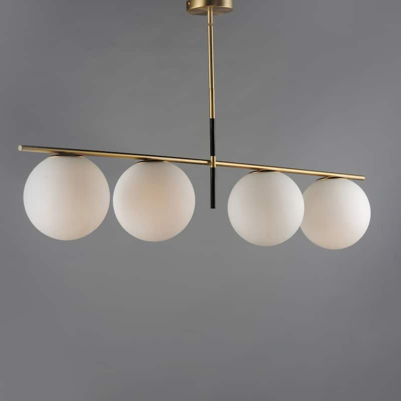 Vesper 4-Light Pendant - satin brass / black