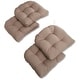 preview thumbnail 49 of 70, 19-inch Twill U-shaped Chair Cushion (Set of 1, 2, or 4) - 19 x 19 Set of 4 - Toffee