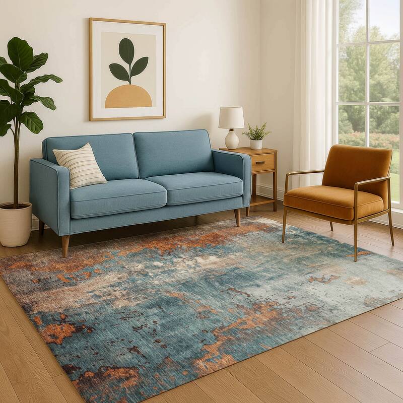 Premium Washable Super Soft Abstract Chic Mayfield Rug