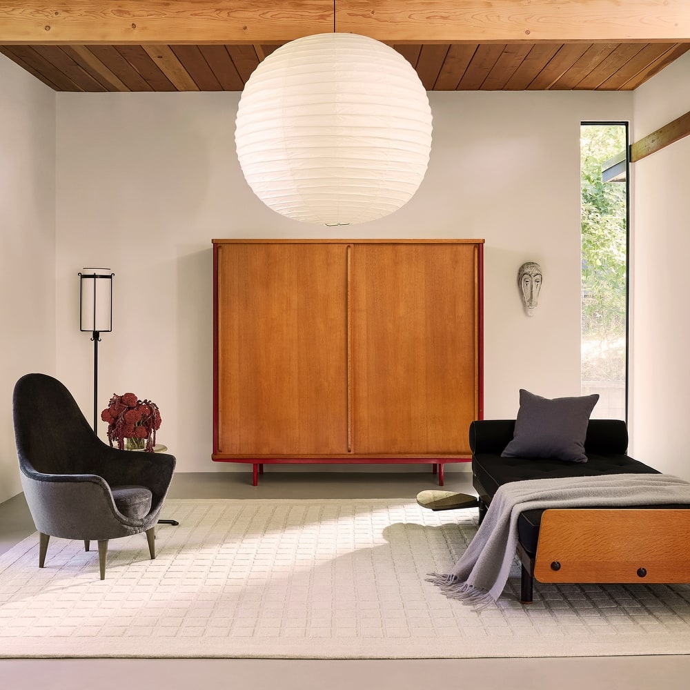 Fritz Checkered Wool Area Rug