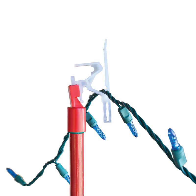 Set of 25 Ladderless Red and Green Light Hanging Kit 11ft - 41"