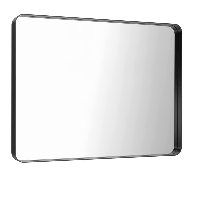 40x32 Inch Black Aluminium Frame Bathroom Mirror
