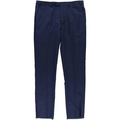 Vince Camuto Mens Textured Dress Pants Slacks, Blue, 37W x 37L - 37W x 37L