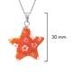 preview thumbnail 3 of 2, Handmade Cute Star Millefiori Glass .925 Sterling Silver Necklace (Thailand)