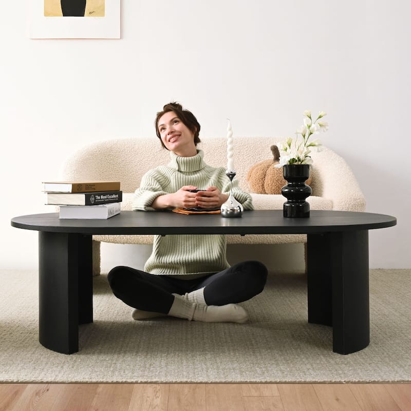51" Large Oval Coffee Table