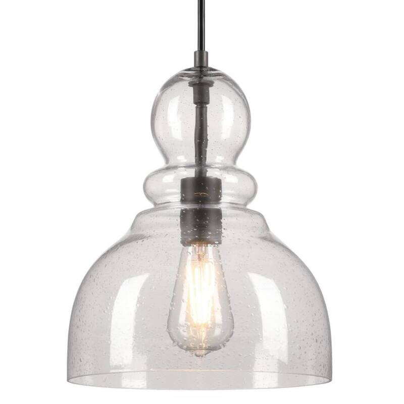 Westinghouse 6129900 Fiona 10" Wide Mini Pendant - Black-Bronze