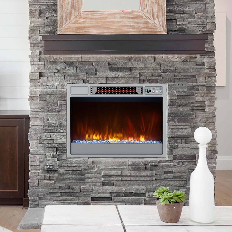 Costway 23-inch Infrared Quartz Electric Fireplace Insert with Remote - See Details