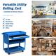 3-Tier Rolling Tool Cart with Drawer Steel Utility Storage Tool Box