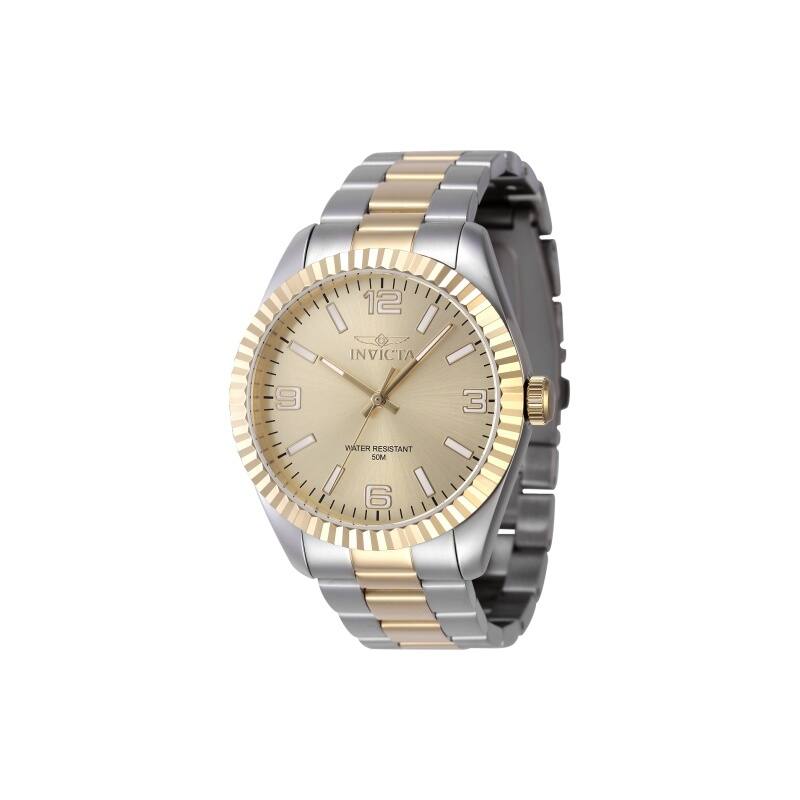 Invicta Men's 47457 Specialty Quartz 3 Hand Gold Dial Watch