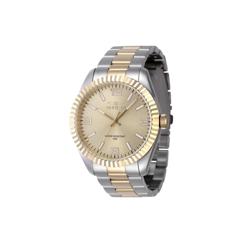 Invicta Men's 47457 Specialty Quartz 3 Hand Gold Dial Watch