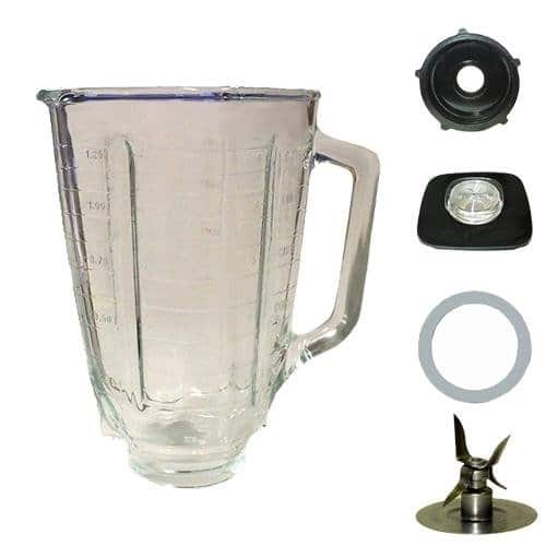 Blender 5 Cup Replacement Part GLASS Jar/ Top/ Blade / Seal. Fits.