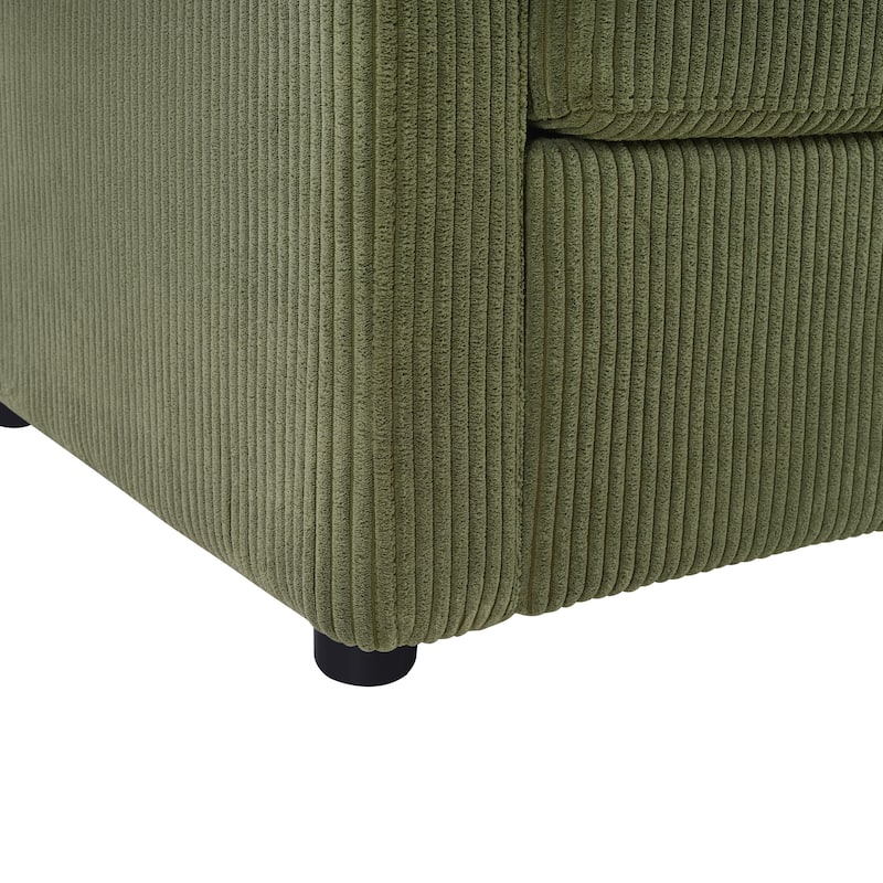 Roomfitters Twin Sofa Bed with Foldable Mattress, Side Table, Storage Pocket and USB Ports for Living Room
