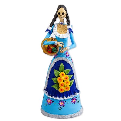 Novica Handmade La Catrina Consuelo Ceramic Sculpture