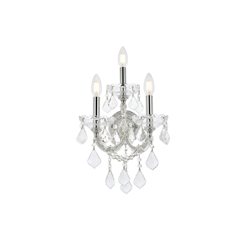Elegant Lighting 2800W3/RC Maria Theresa 3 Light 19" Tall Wall Sconce