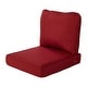 preview thumbnail 17 of 114, Haven Way Universal Outdoor Deep Seat Lounge Chair Cushion Set 22x25 - Red