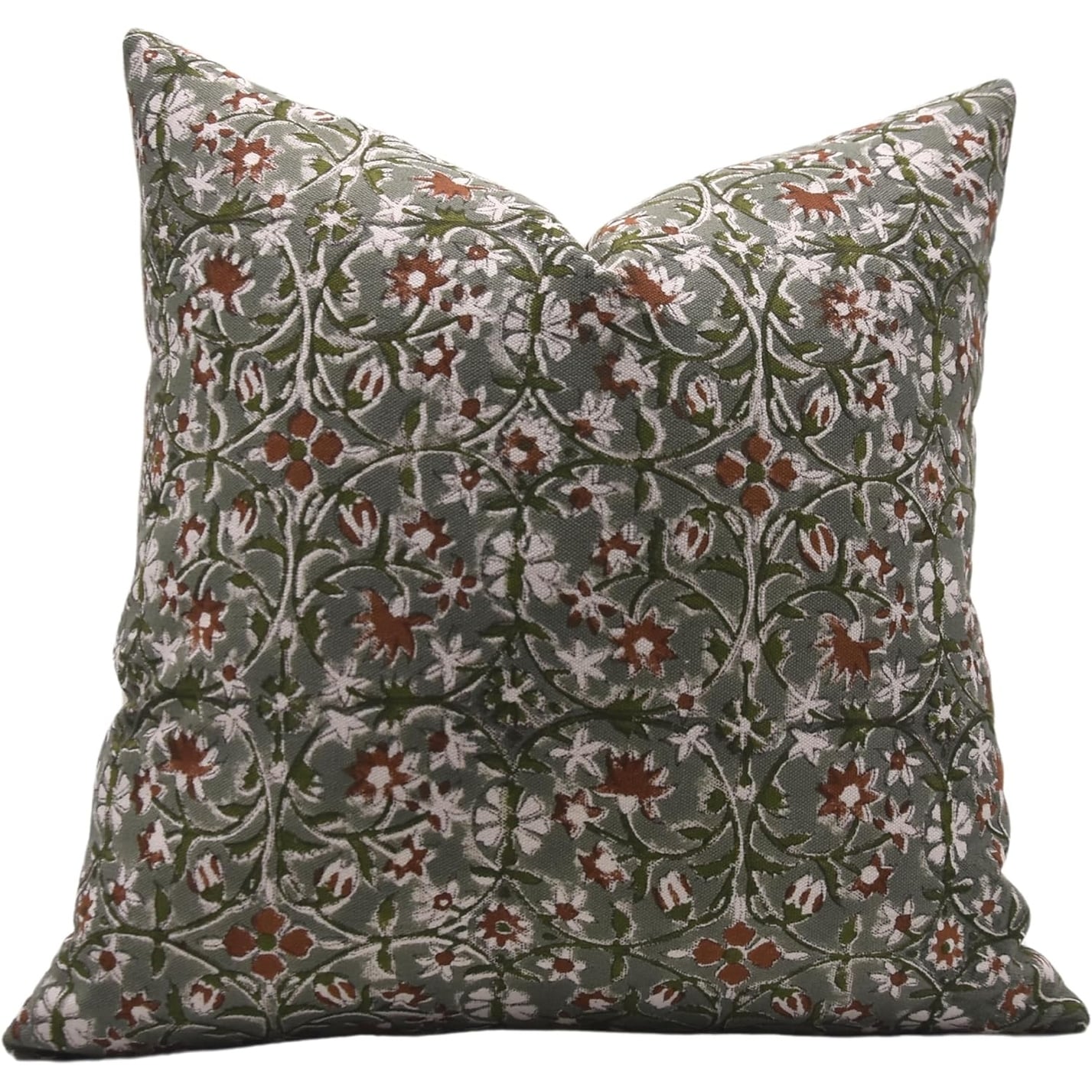 Fabdivine Boho Cotton Hand Block Print Cushion Pillow Cover Living Room, Mahalaxmi