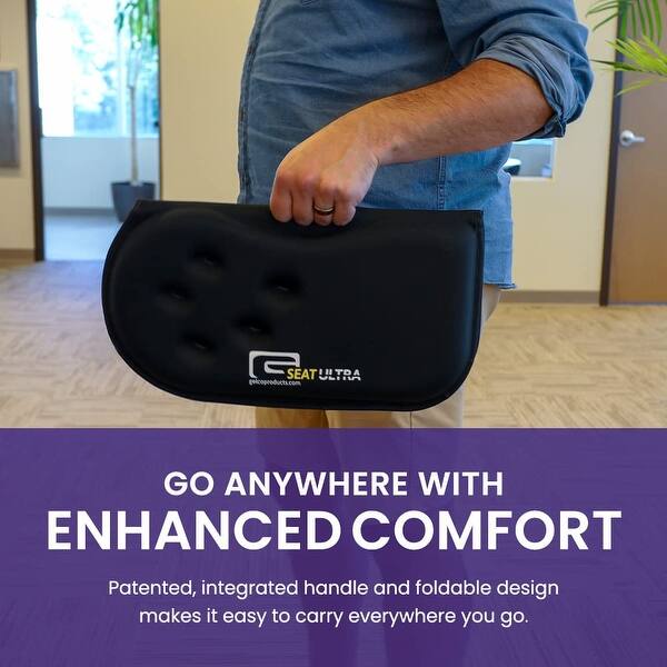 Ultra Orthopedic Gel and Foam Seat Cushion for Coccyx, Back, Tailbone