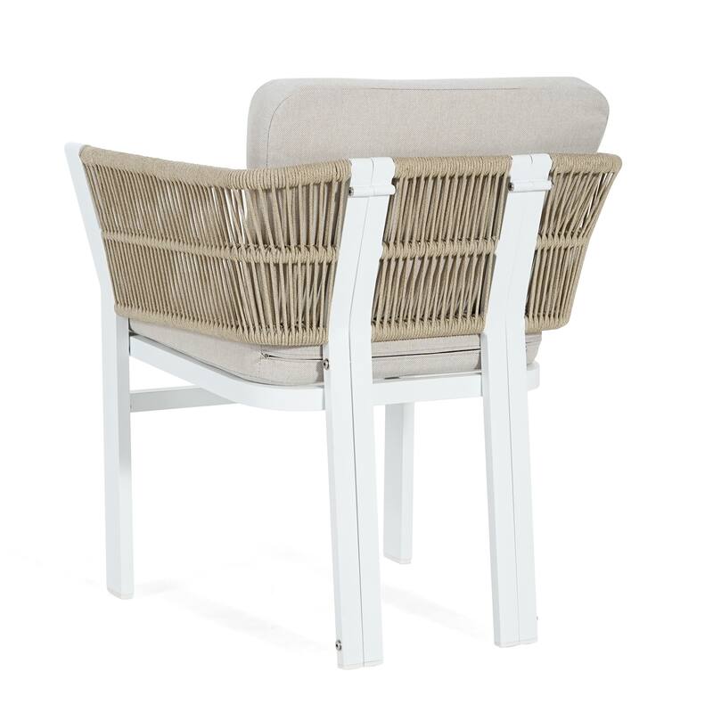 Christopher Knight Home - Outdoor Aluminum Dining Chair Set with Weather-Resistant Cushions