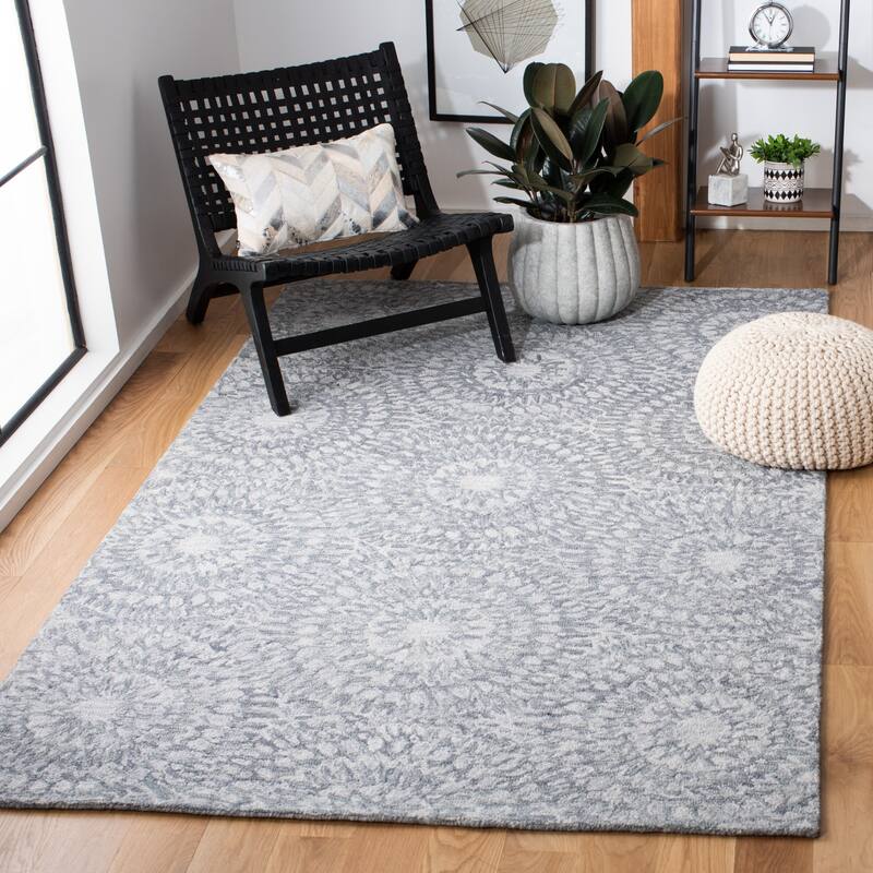 SAFAVIEH Handmade Metro Duyen Wool Rug - 3' x 5' - Ivory/Dark Grey