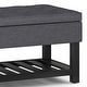 preview thumbnail 122 of 136, WYNDENHALL Essex 44 inch Wide Transitional Rectangle Ottoman Bench