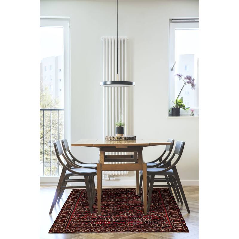 ECARPETGALLERY Hand-knotted Kayseri Vintage Dark Red Wool Rug - 6'4 x 10'0