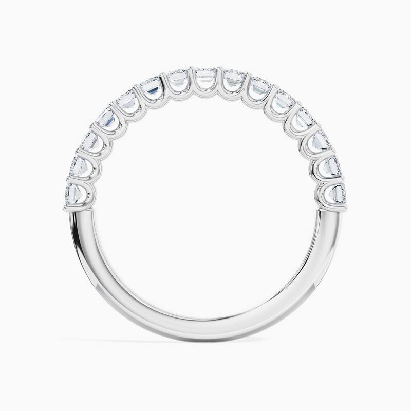 Auriya 14k Gold Emerald North-South Lab Grown Diamond Half Eternity Band 1.50 - 6.00 ct. tw. (F-G, VS)