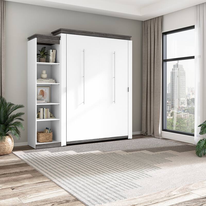 Orion Queen Murphy Bed with Shelves (87W) by Bestar