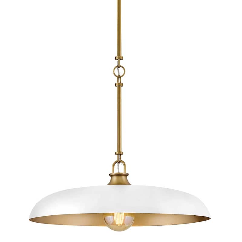 Hinkley Lighting 48167 Sadie 18" Wide Pendant - Lacquered Brass / Chalk White