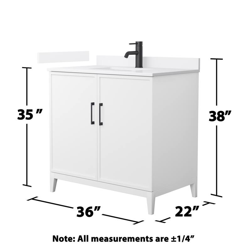 Elan 36-inch Single Vanity, Cultured Marble Top