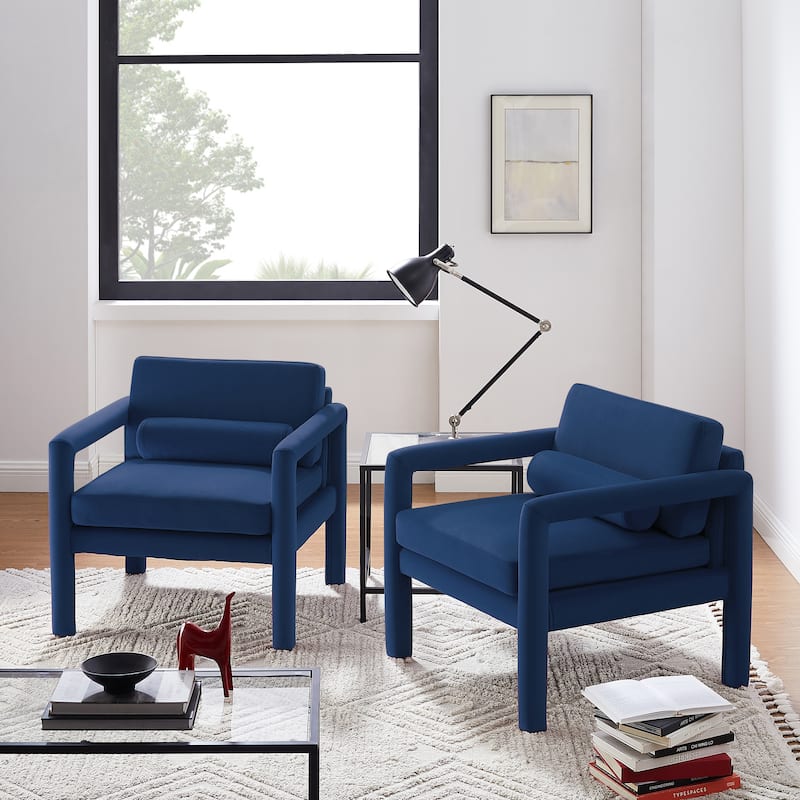 Art Leon Velvet Accent Armchair