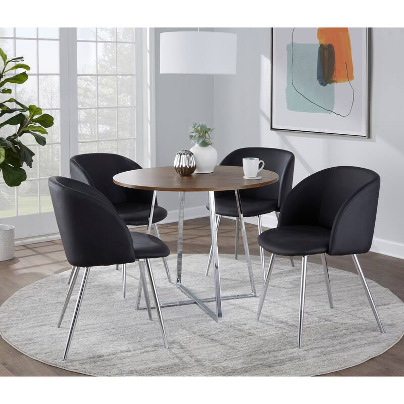 Porch & Den Pugo Canary Dining Table with Metal Trestle Base