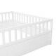 preview thumbnail 15 of 54, Wooden Children's Floor Bed Frame with Super High Security Barrier and Door, Box Spring Required