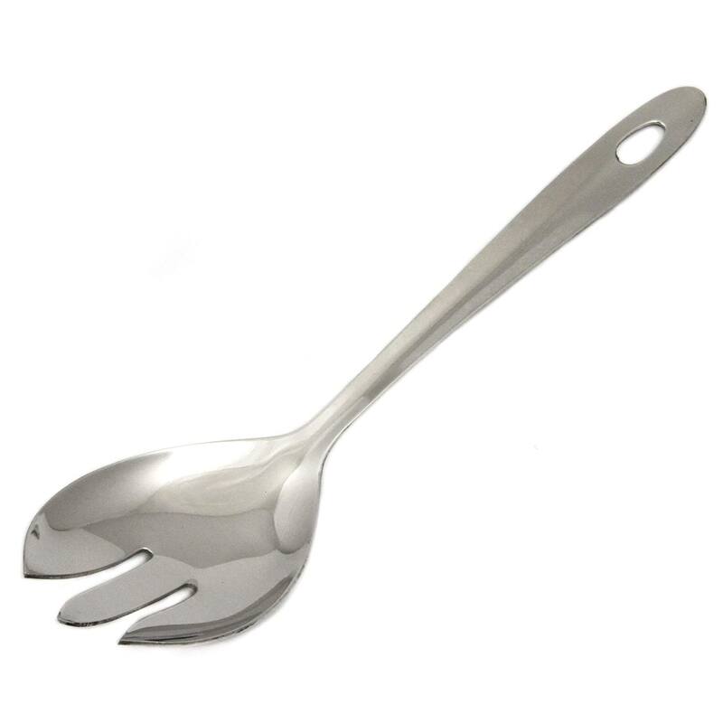 Chef Craft 9.5" Stainless Steel Salad Server Spoon with Sleek Mirror Finish - 3 Pack