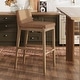 preview thumbnail 77 of 115, Gracie Modern Bar Stool, Boucle Upholstered Chair and Brushed Wooden Legs
