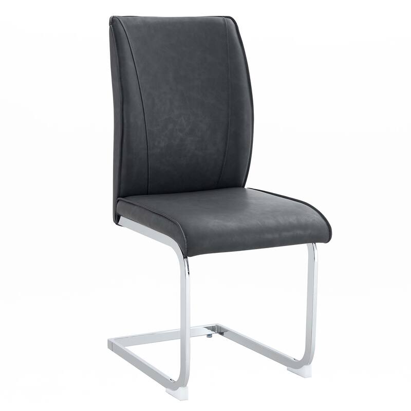 Set of 2 PU Material High Resilience Dining Chair