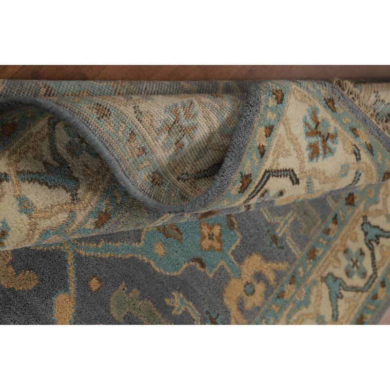 Oushak Oriental Accent Rug Hand-Knotted Transitional Wool Carpet - 4'2"x 5'11"