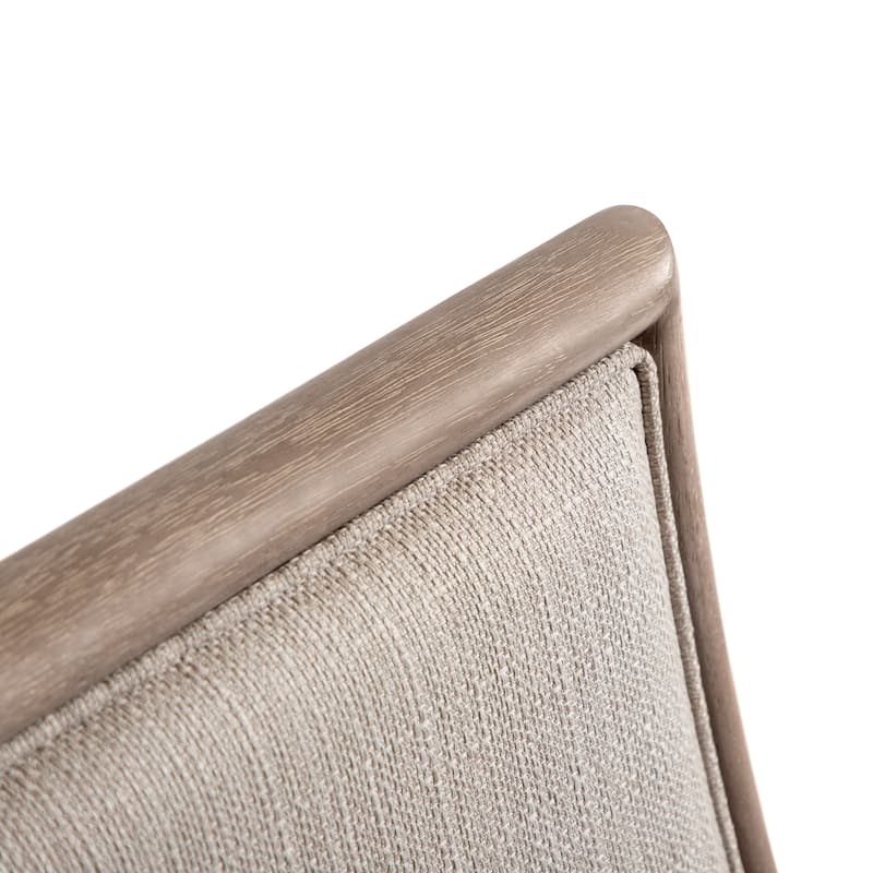 Furniture of America Barbesh Modern Natural Ash Wood Upholstered Side Chair (Set of 2)