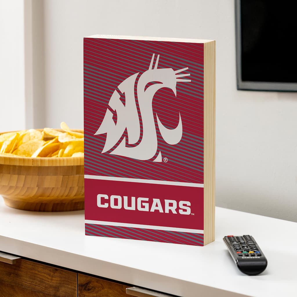 Washington State University Wooden Tabletop Mantel Shelf Sign